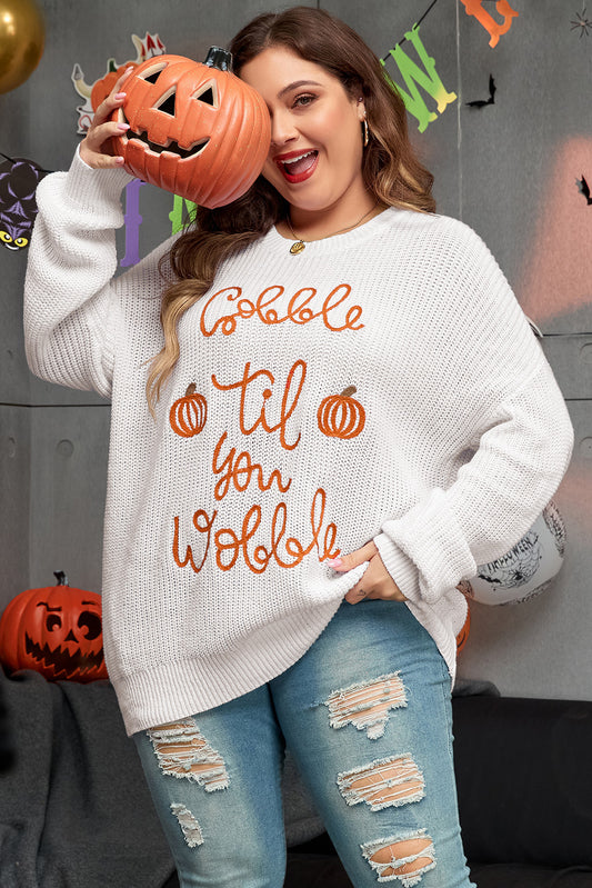 Gobble Til You Wobble Plus Size Sweater