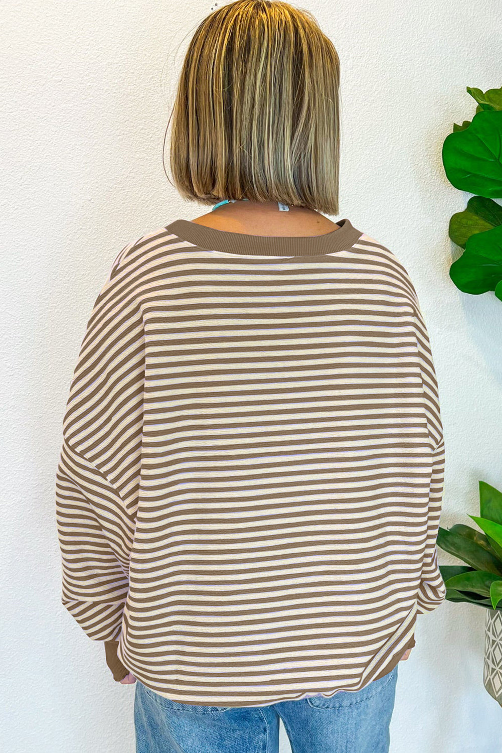 Brown Stripe Top