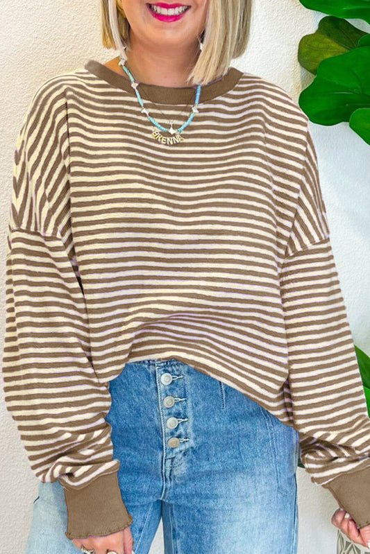 Brown Stripe Top