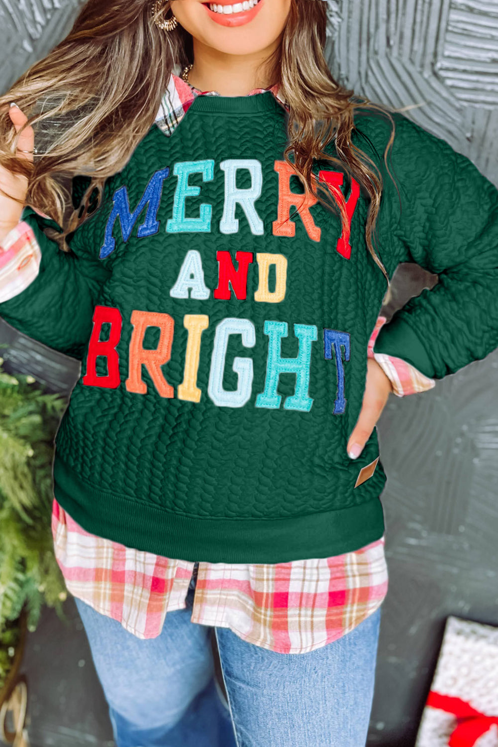 Green Merry And Bright Sweatshirt