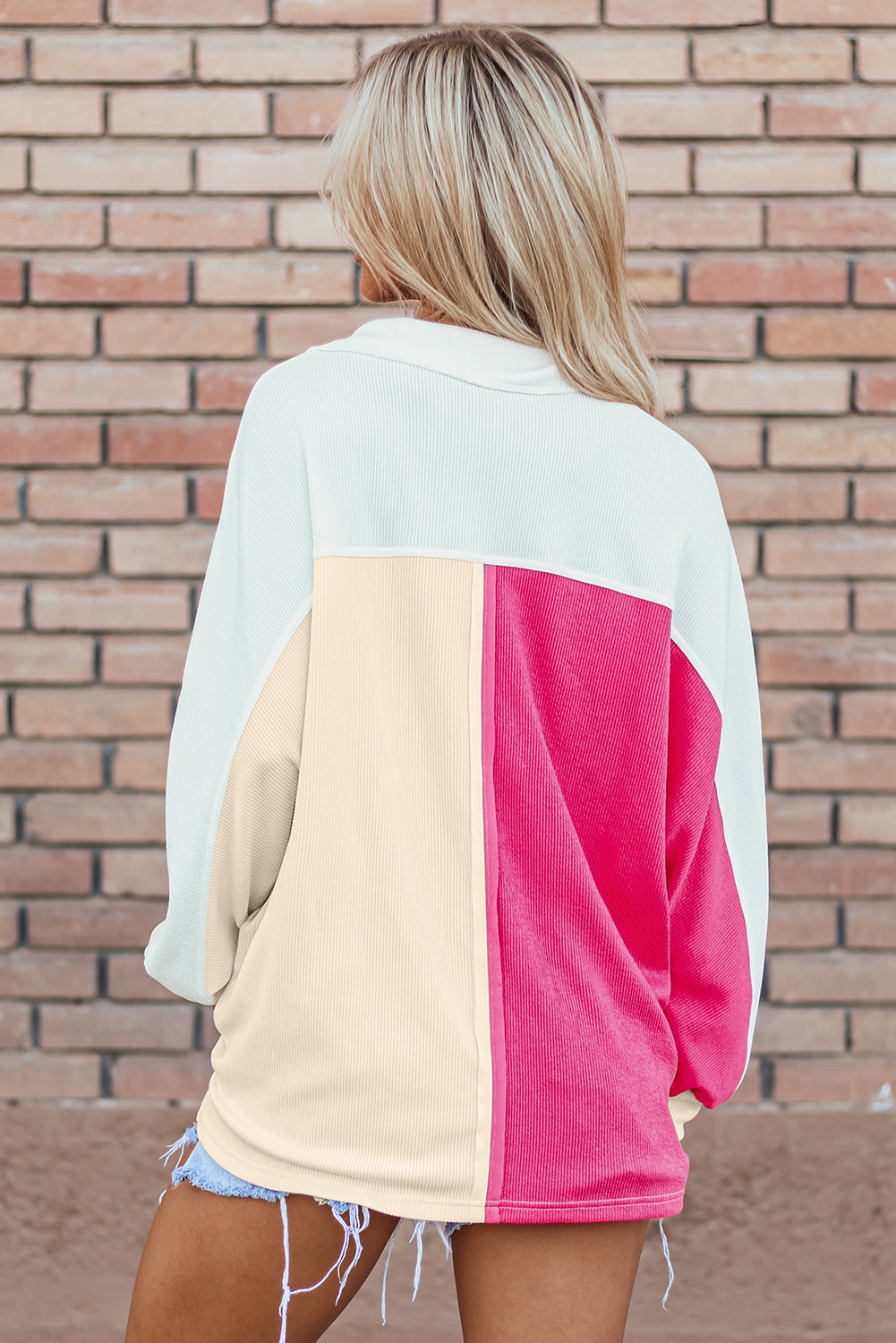 Rose Colorblock Sweatshirt