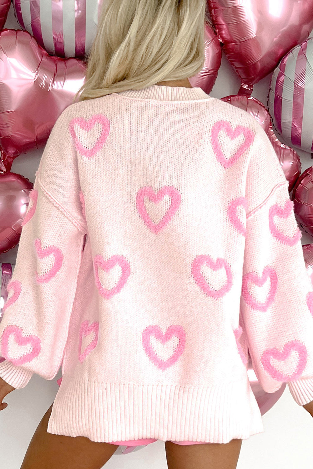 Pink Heart Sweater