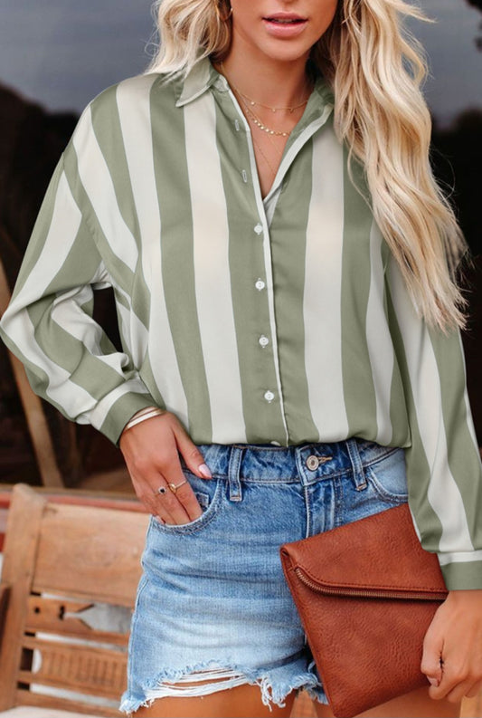 Green & Cream Top