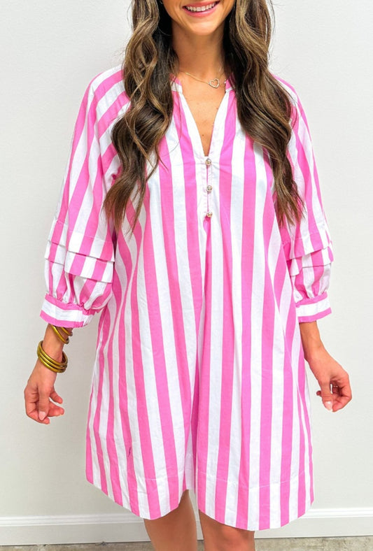 Pink Striped Dress