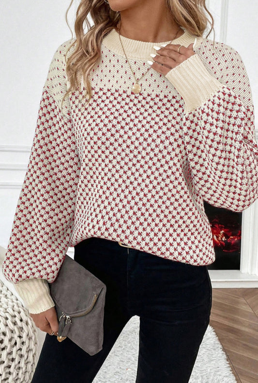 Crisp Maple Check Sweater