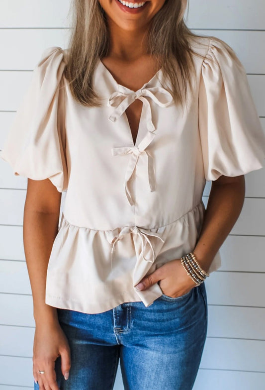 Ivory Bow Top