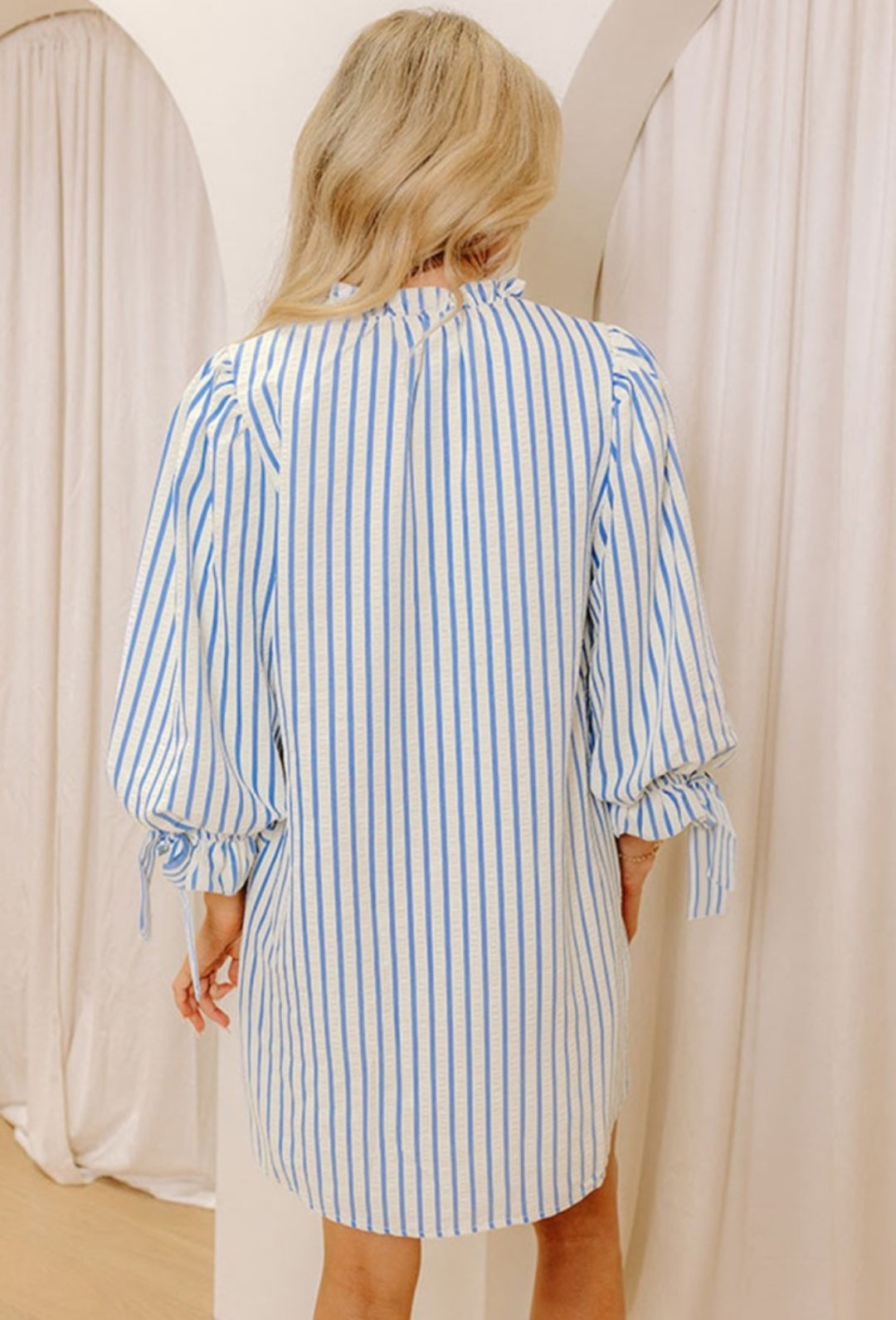 Blue Striped Dress