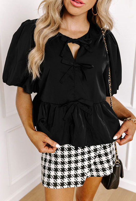 Black Bow Top