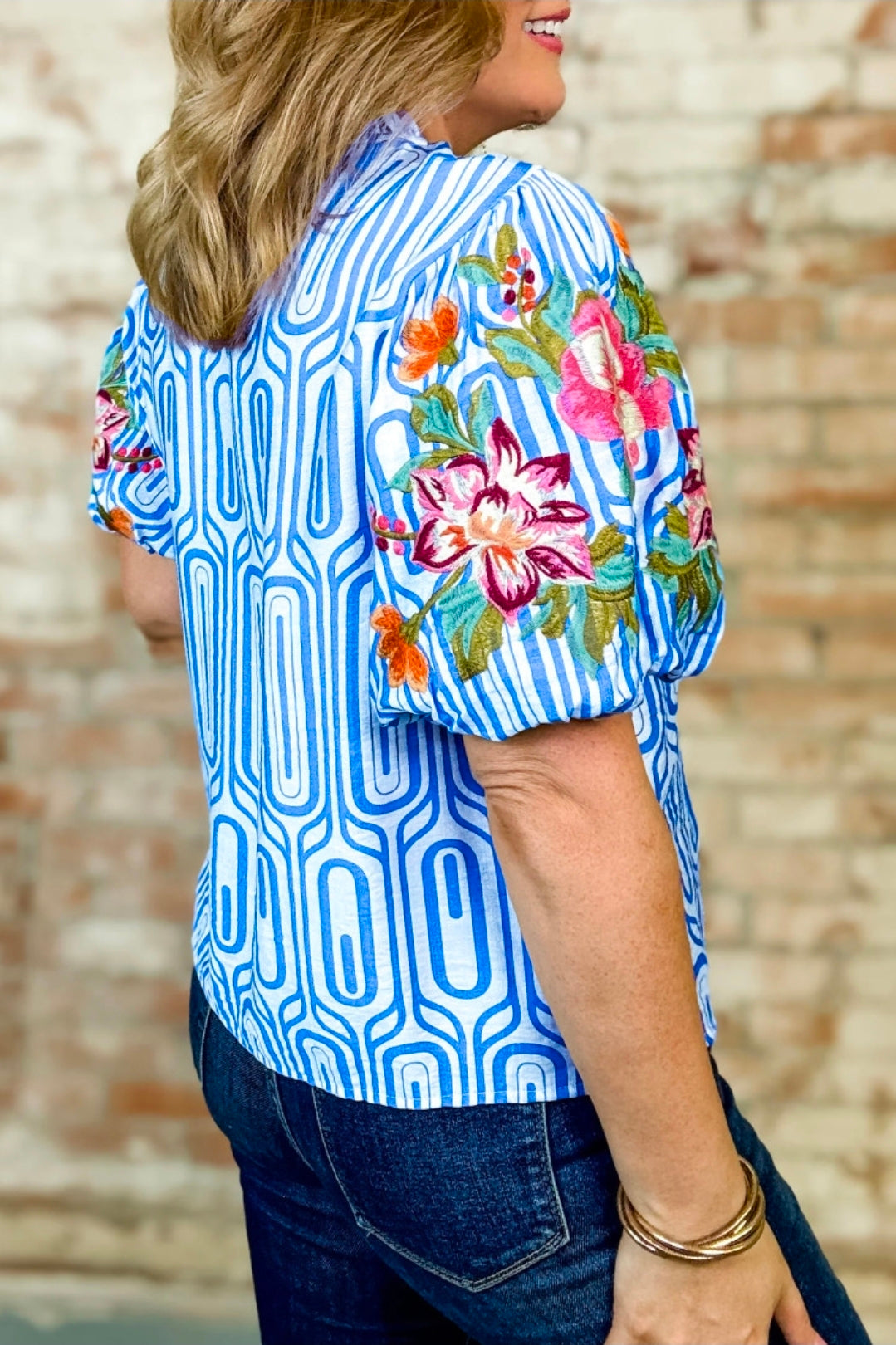 Blue Maze Top