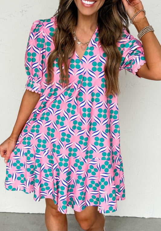 Pink Geo Dress