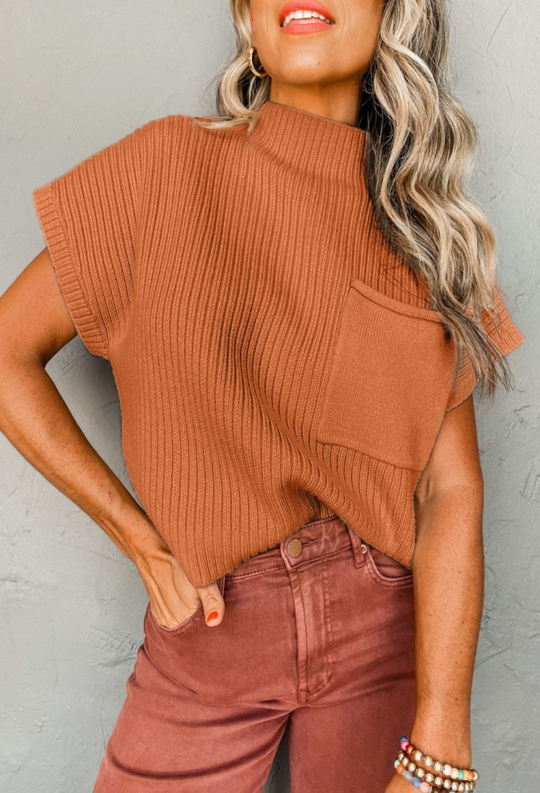 Chestnut Sweater Top